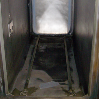 Sterilizer unit before cleaning.